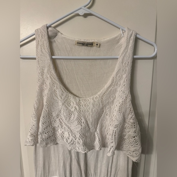 Ivory Lace Maxi dress size large - Picture 3 of 4